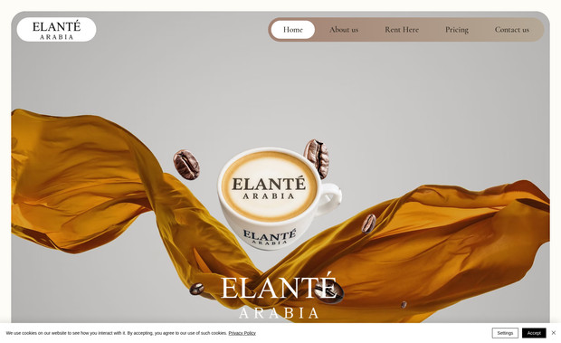 ELANTÉ Arabia: We created a rental of coffee printers websites for our clients with custom forms, adjustments on the ecommerce / wix stores functionality, and unique UX/UI.