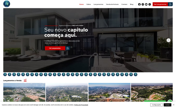Eduardo Macario: O site do agente imobiliário Eduardo Macario foi desenvolvido para transmitir confiança, profissionalismo e expertise no mercado imobiliário. Com uma navegação intuitiva e visual moderno, a plataforma apresenta de forma clara os serviços oferecidos, os principais lançamentos, oportunidades de investimento e informações relevantes para quem busca comprar ou vender imóveis.
