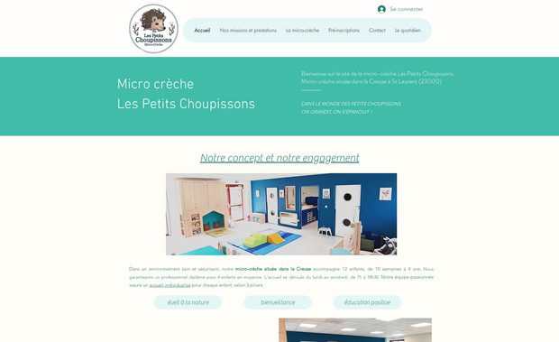 LesPetitsChoupissons: Le projet de refonte du site web de la crèche "Les Petits Choupissons" sur Wix était centré sur deux objectifs principaux : améliorer la lisibilité du site et intégrer un espace membre pour les adhérents de la crèche et les parents d'enfants.