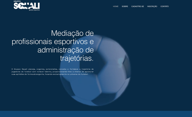 Gruppo Squali: Desenvolvi este projeto do zero, cuidando de cada detalhe para entregar uma identidade única e profissional.
Todo o processo foi feito por mim, desde a criação da logo, passando pela construção do layout até a produção dos textos que comunicam a essência da marca.

O resultado é um site moderno, funcional e alinhado com os objetivos do cliente, pensado para oferecer a melhor experiência ao usuário e transmitir credibilidade no ambiente digital.