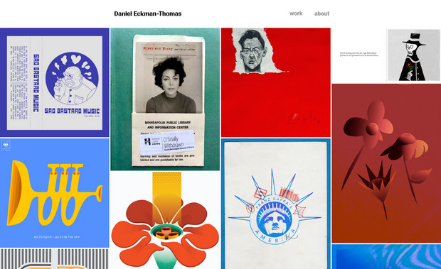 Daniel Eckman-Thomas: A dynamic portfolio website for a talented designer with a custom code solution.