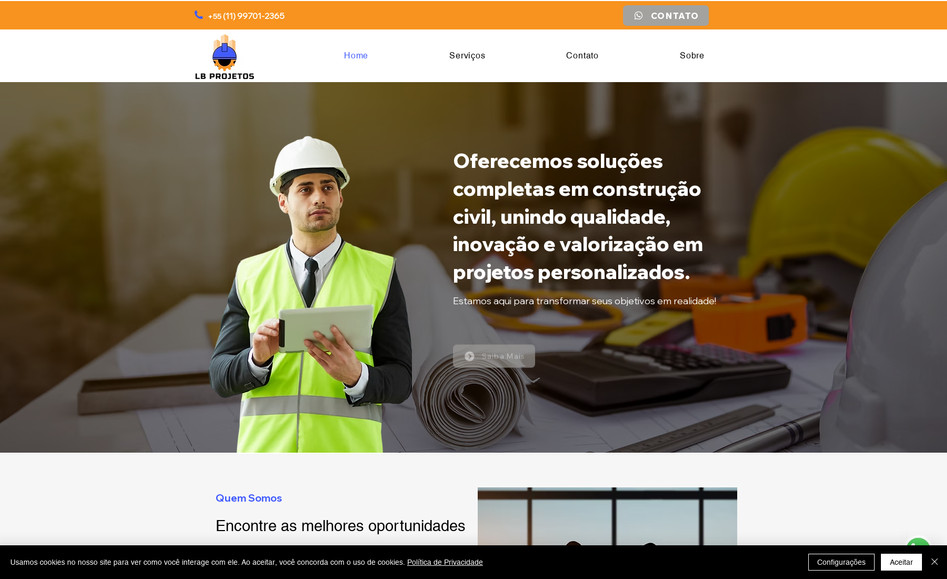 Lb Projetos: Site de engenharia