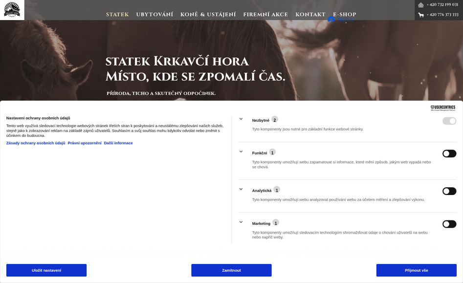 Statek Krkavčí hora: A Website for a Place in the Heart of Nature - Statek Krkavčí hora