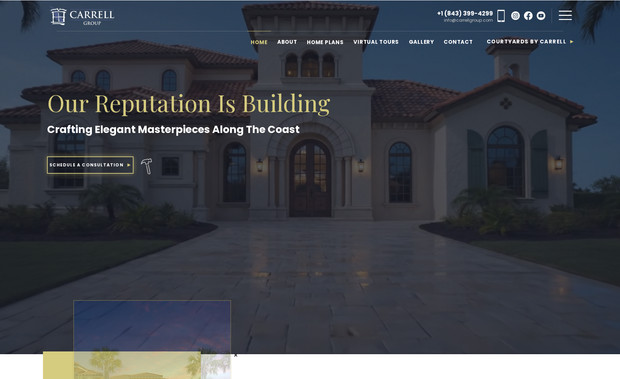 Carrell Group Luxury Home Builder (Demo): Demo site for a luxury homebuilders website.