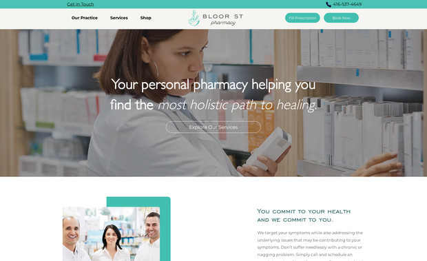 Bloor St Pharmacy: Redesign & Advance Features