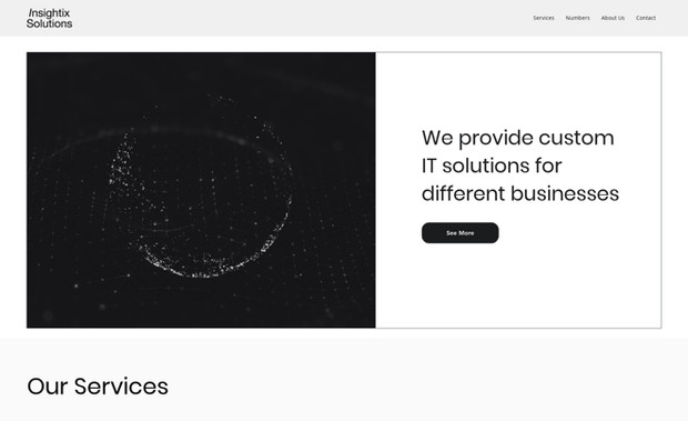 Insightix Solutions: Website for an IT company