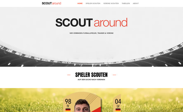 Scoutaround: Volltreffer! SCOUTaround, die Website, die Fußballspieler, Trainer und Vereine in der Ortenau vernetzt. Beginnend bei der Logoentwicklung, gestaltete unser Team Flyer, Plakate und boten zusammen mit der Erstellung der Website und den Websitetexten ein maßgeschneidertes Rundum-sorglos-Paket.