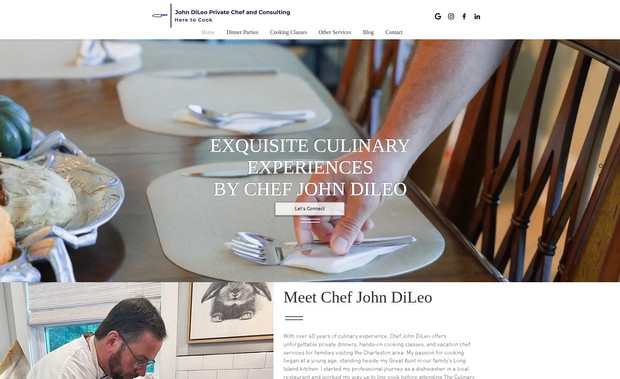 Chef John Dileo: Redesigned Website 