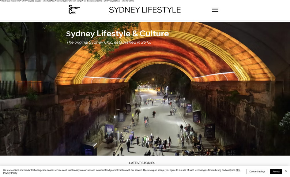 Sydney Chic: This is my first Wix blog which is a digital Sydney lifestyle publication. To date, I have written over 2000 posts and I now have contributors to the site. I established Sydney Chic on WIX in 2013 and in that time I've won Awards such as Top 50 Australian Influencer and Top Sydney Lifestyle Blog. The blog was first created on the old Wix Blog and I have since transferred over 1,400 posts to the new Wix Blog.