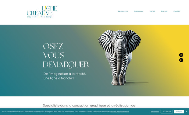 Ligne Créative: > Réalisation du site internet
> Création du logo et de l'identité visuel.
