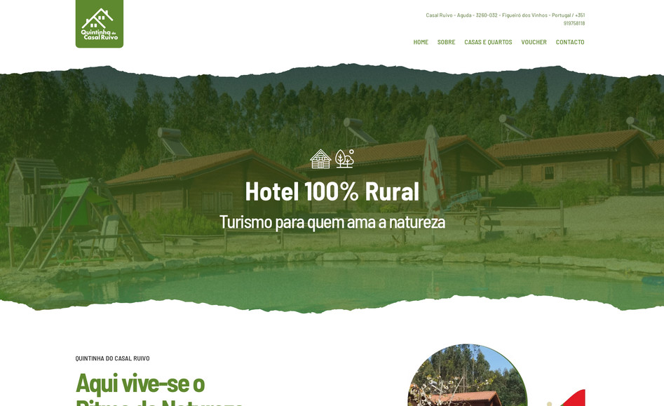 Quintinha Casal Ruivo: Criação de site para Hotel Fazenda em Portugal