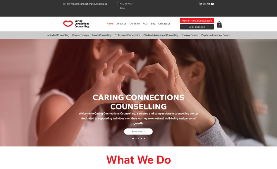 Caring Connections: Professional Wix Editor Design
Graphic Design | Full Brand Identity Design 
+ Advanced Technical SEO