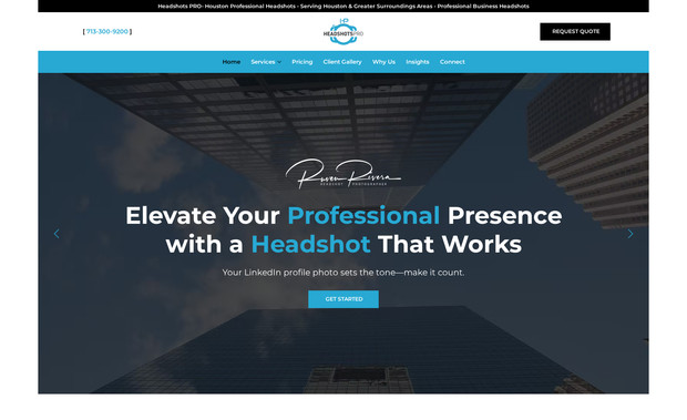 Headshots PRO: Local Professional Photographer in Houston. He came to us for a website redesign. We recommend checking out the Services page!