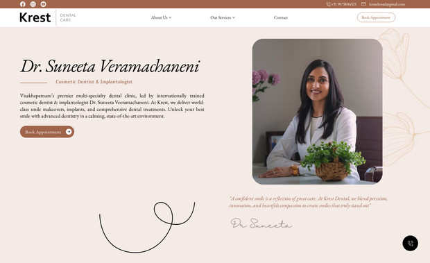 Krest Dental: Dentist Website