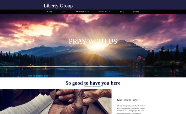 Liberty Group: Custom creative website per clients wishes.