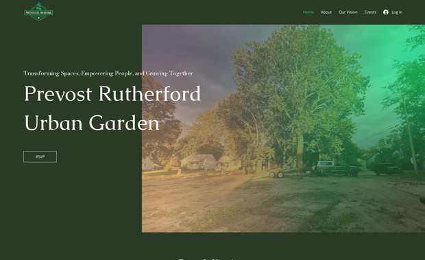Prevost Urban Garden: Website for a local community garden project with a focus on event rsvps for volunteers. 