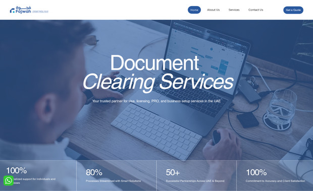 Fajwah: Document Clearing website for Dubai based client.