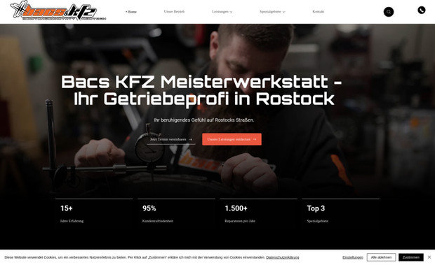 Bacs KFZ: Webseitenerstellung und Suchmaschinenoptimierung