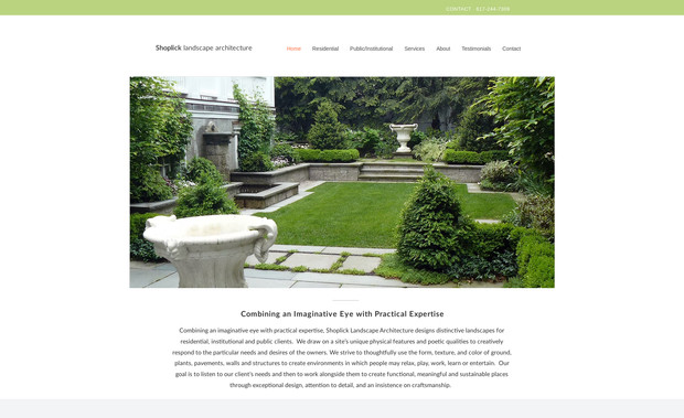Shoplick Landscape : Website Design and Development