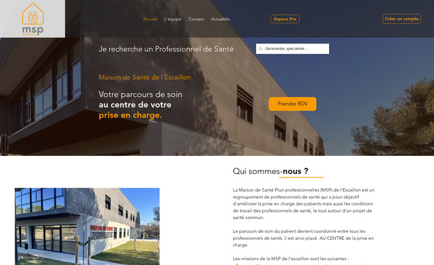 MSP de l'Escaillon: Un Espace Digital Dédié aux Professionnels de Santé : La Maison de Santé Pluridisciplinaire de l'Escaillon
Nous avons mis notre savoir-faire au service de la Maison de Santé Pluridisciplinaire de l'Escaillon pour créer un site web performant et sécurisé. Il présente non seulement la structure et les professionnels de santé de la MSP, mais offre également un espace réservé où ces derniers peuvent accéder à des documents et informations privés. Le site est aussi intégré à leur plateforme de prise de rendez-vous, permettant ainsi une gestion simplifiée et efficace des consultations. Chez IDP13, nous créons des solutions web qui facilitent le quotidien des professionnels de tous les secteurs.