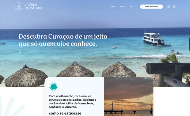 Vivendo Curaçao: Vibrant and welcoming website created to guide Brazilians in discovering unforgettable experiences on the island of Curaçao.