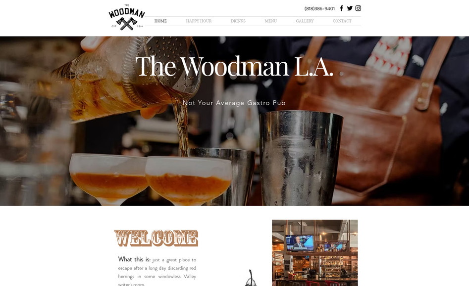 The Woodman La: What this is: just a great place to escape after a long day discarding red herrings in some windowless Valley writer's room.

What this also is: a great place to escape even if you weren't doing that. A place where you can pull out a tree-trunk stool, order one of those bacon burgers and find the kind of unusual, unfiltered local ale or sour beer you'd expect these esteemed beer guys to find you.  That's better.
