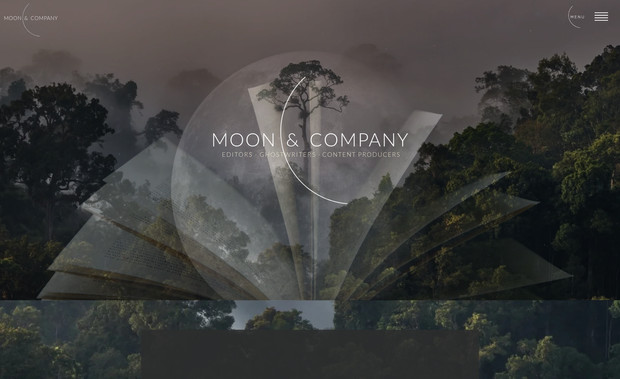 Moon and Company: Web Redesign - Art Direction - Branding - UX - Graphic Design - Logo Design - Image/video Curation