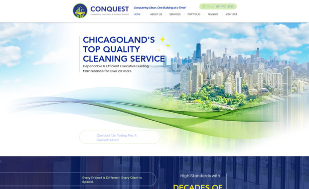Conquest Clean: Designed and built website.