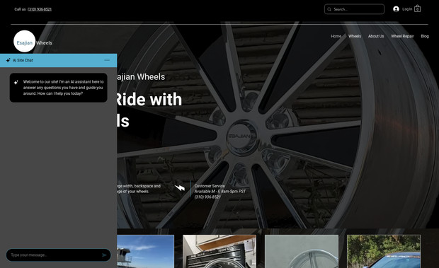 Esajian Wheels: Esajian Wheels wanted to create a showcase site of their product.