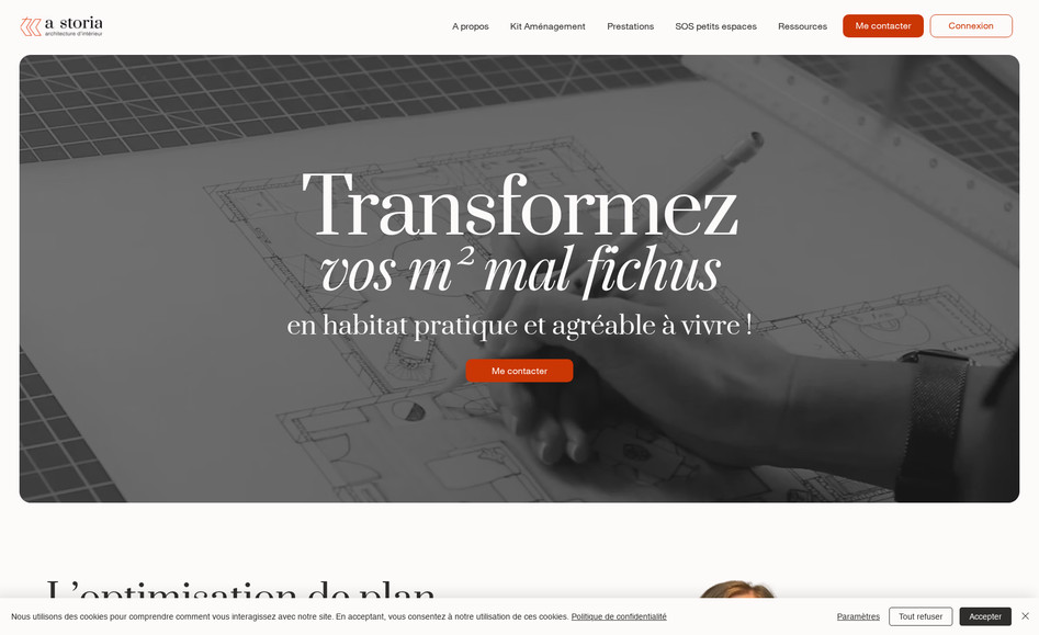 a storia: Création de site pour cette entreprise d'architecture d'intérieur