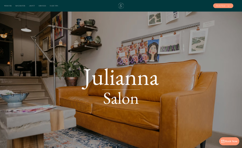 Julianna Salon: At Julianna Salon, we take pride in our team of highly skilled and experienced hairstylists who are passionate about their craft. Our stylists stay up-to-date with the latest trends and techniques to ensure that you always leave our salon feeling confident and beautiful. As a local beauty salon in both Rochester and Webster, NY, we understand the unique needs and preferences of our community.

 

Whether you're looking for a classic haircut, a bold hair color transformation, or anything in between, our talented stylists will work closely with you to bring your vision to life. We believe in creating a welcoming and relaxing atmosphere for our guests. From the moment you step into our salon, you will be greeted by our friendly staff, and our team will go above and beyond to ensure your comfort and satisfaction throughout your visit.