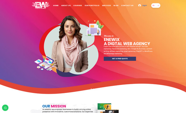 Enewix: I have designed this website in Wix Editor. I have done with custom graphics and premium stock images. It's all my own design I have never used any template. 