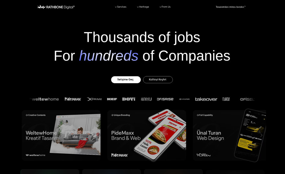 RATHBONE Digital®: Rathbone Digital®'in kendi internet sitesi, tasarımcıları ve yazılımcıları tarafından itinayla hazırlandı. Sizleri en iyi şekilde bilgilendirmek için optimize edildi!