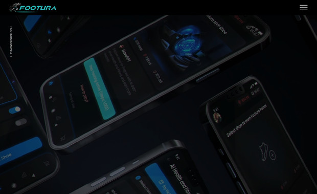 FOOTURA INC: Website design and development, logo design, and 3D image creation for a fitness app.