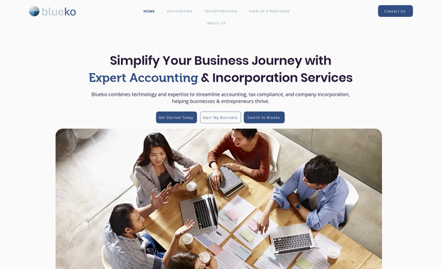 Blueko: In this project, I fixed responsive issues across different screen sizes and optimized the website's speed.