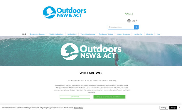 Outdoorsnswact: Event functionality and business functionality for Wix Website

