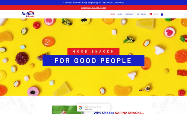 Safina Snacks: E-Commerce site & logo designed by 40pro