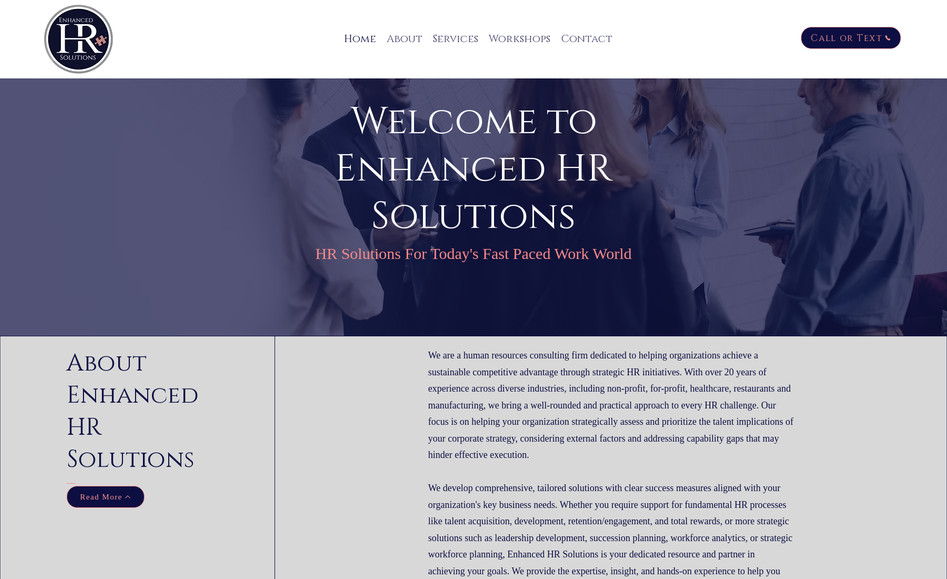 Enhanced HR Solutions *: Website Build