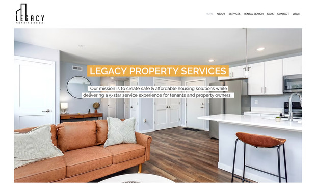 Legacy Property Services: This website was created for a property management company.