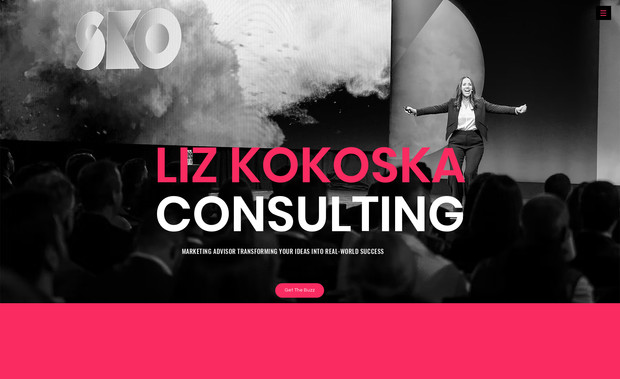 Liz Kokoska: Designed website for marketing consultant.
