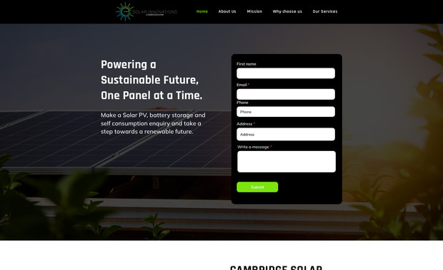 Solar Innovations: Design + Customization + Copy writing