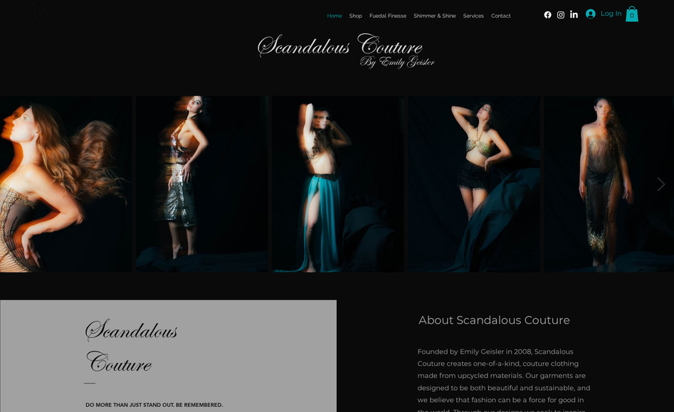 Scandalous Couture: Website & Ecommerce Build for Scandalous Couture LTD. 