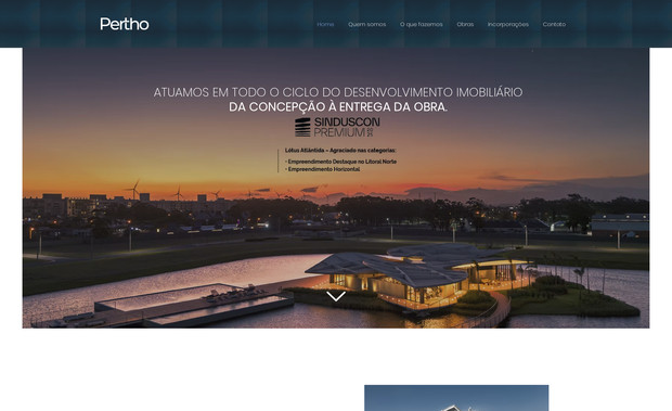 Pertho: Criamos o site da Pertho do zero, acompanhando o nascimento da marca e construindo sua presença digital desde a fundação. O projeto envolveu definição de conceito, design exclusivo, estrutura de navegação e desenvolvimento completo, resultando em um site moderno, elegante e de alta performance.

Nosso foco foi traduzir a identidade e o propósito da Pertho em uma experiência digital envolvente e profissional, que transmitisse confiança e destaque no mercado imobiliário.

Como em todos os projetos da Divex, partimos de um estudo estratégico sobre os objetivos de negócio e público-alvo, garantindo que cada decisão — de layout a conteúdo — estivesse orientada para resultado, posicionamento e conversão.