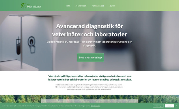 EG NordLab: Hemsida från scratch - struktur, layout, design, copy och sökordsoptimering