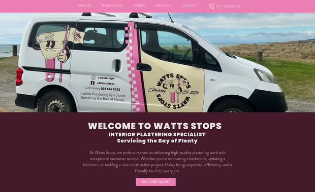 Watts Stops: One-page design for local plaster stopper