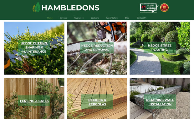Hambledons: Complete website redesign and SEO