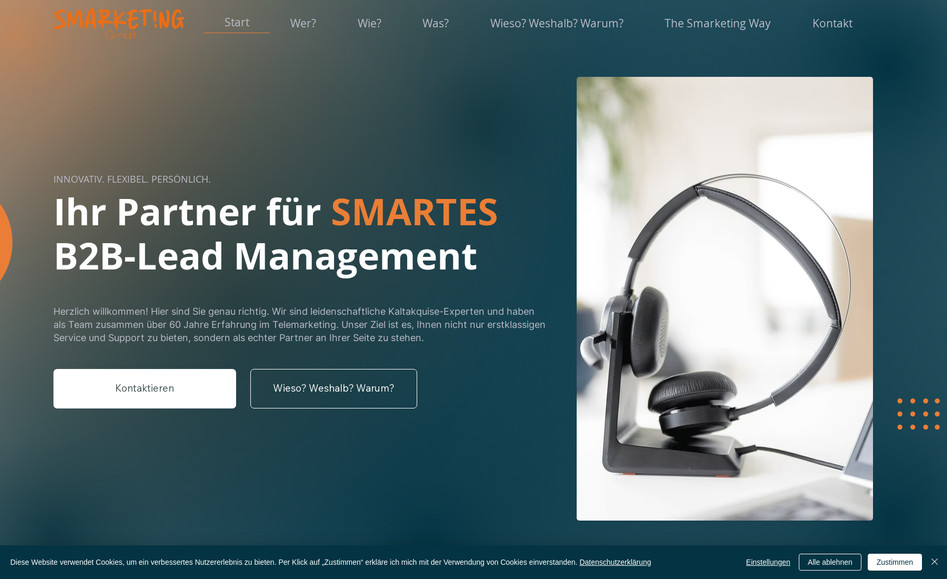 SMARKETING: Für die Smarketing GmbH haben wir eine innovative Website entwickelt, die modernes Design mit funktionaler Benutzerfreundlichkeit verbindet. Der Fokus lag darauf, die Dienstleistungen und Lösungen der Smarketing GmbH klar und überzeugend zu präsentieren. Durch eine klare Struktur, ansprechende visuelle Elemente und eine intuitive Navigation wurde eine Plattform geschaffen, die sowohl bestehende als auch potenzielle Kunden begeistert und informiert. Die Website verkörpert den professionellen Anspruch der Marke und stärkt ihre digitale Präsenz nachhaltig.