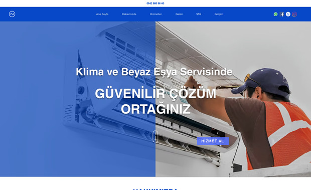 Klima  & Beyaz Eşya: Wix Partneri olarak, bu web sitesini klima ve beyaz eşya tamir hizmetleri sunan bir işletme için tasarladık. Amacımız, hızlı ve güvenilir hizmet arayan müşterilere ulaşabilecekleri profesyonel bir dijital platform oluşturmaktı.