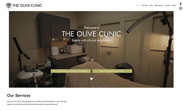 The Olive Clinic: Branding, logo, brand direction, design, print and POS design, photo editing, website and more!