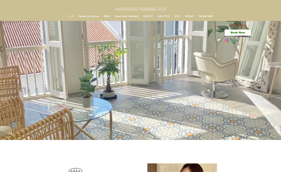 SANKAKKEI HAIR&SCALP: 美容室のホームページ